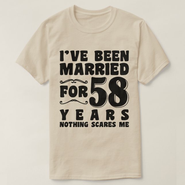 Ich bin schon seit 58 Jahren Verheiratet. Husband  T-Shirt (Design vorne)