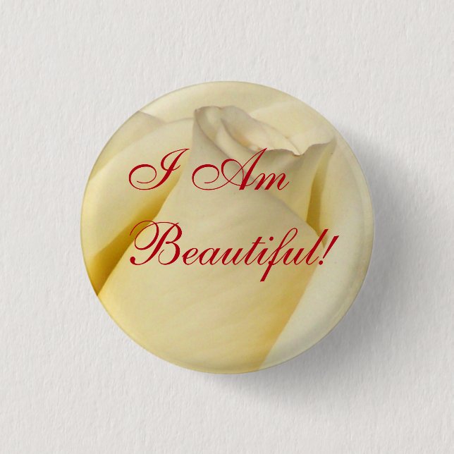 Ich bin schön!_ Taste Button (Vorderseite)