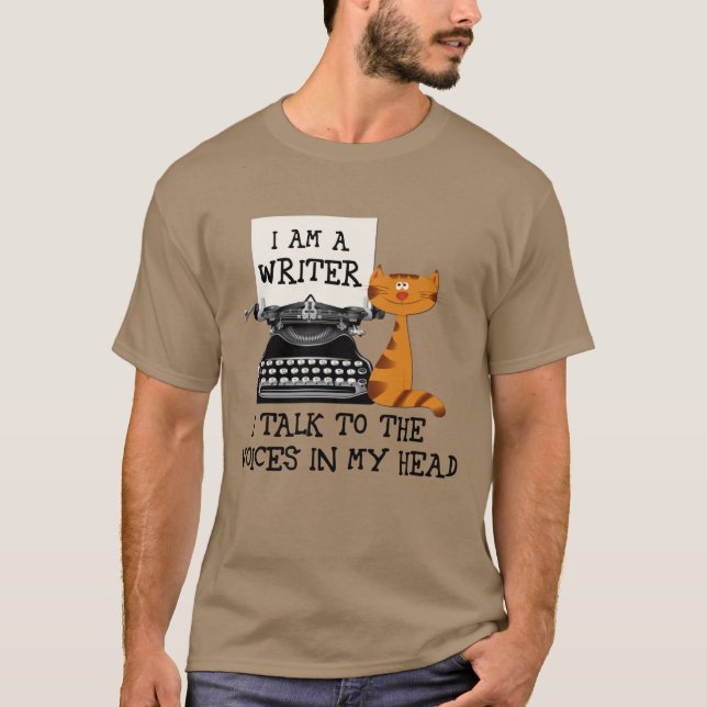 Ich bin Schriftsteller und spreche mit den Stimmen T-Shirt (Vorderseite)