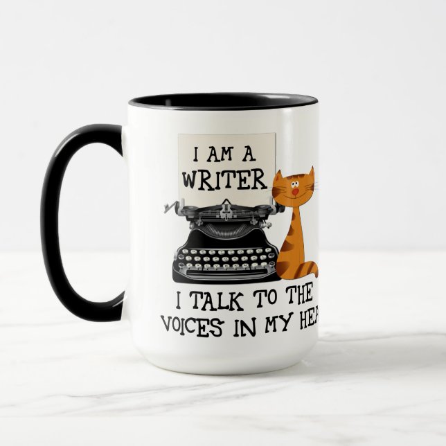 Ich bin Schriftsteller und spreche mit den Stimmen Tasse (Links)