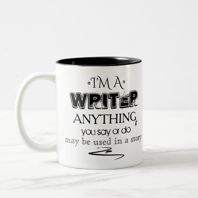 Ich bin Schriftstellerin Zweifarbige Tasse (Links)