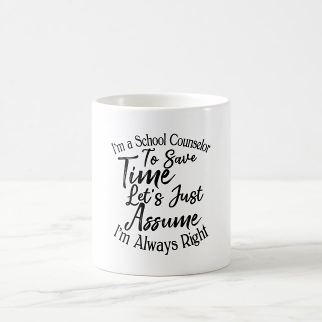 Ich bin Schulberater, um Zeit Retten Kaffeetasse (Mittel)