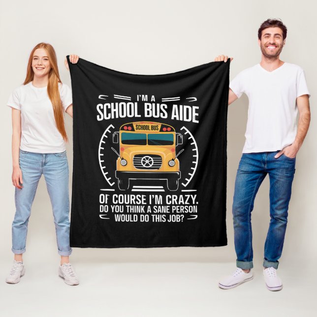 Ich bin Schulbusfahrerin, die zur Schule zurückfli Fleecedecke (Beispiel)
