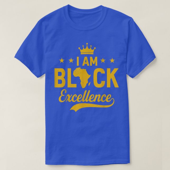 Ich bin schwarze Ecellence Pride Afrikanische Amer T-Shirt (Design vorne)