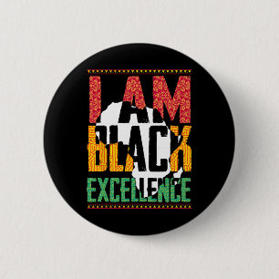 Ich bin schwarze Exzellenz nach Pride Juneteenth Button