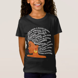 Ich bin schwarze Exzellenz starke Frau Word Art Ha T-Shirt