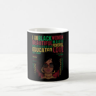 Ich bin schwarze Frau schöne, mächtige schwarze Ge Kaffeetasse