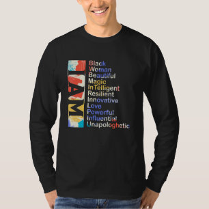 Ich bin schwarze Frau Schöne Magie Einfluss Unapo T-Shirt