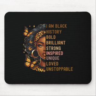 Ich bin schwarze Frau Schöne Magie Intelligent Bla Mousepad