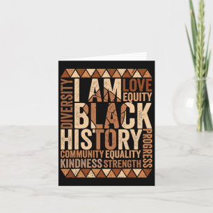 Ich bin schwarze Geschichte Afrikanisch Amerikanis Karte