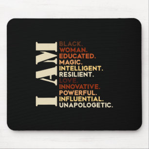 Ich bin schwarze Geschichte Afrikanisch Amerikanis Mousepad