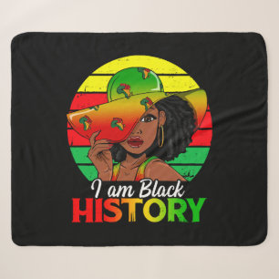 Ich bin schwarze Geschichte Afrikanisches Amerika Sherpadecke