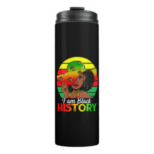 Ich bin schwarze Geschichte Afrikanisches Amerika Thermosbecher