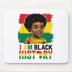 Ich bin schwarze Geschichte Afro Boy Little Melani Mousepad