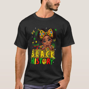 Ich bin Schwarze Geschichte Afro Mädchen Wenig Mel T-Shirt