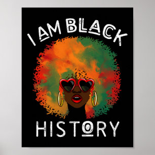 Ich bin schwarze Geschichte Afroamerikanische Mela Poster