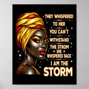 Ich bin schwarze Geschichte Der Sturm Afro Melanin Poster