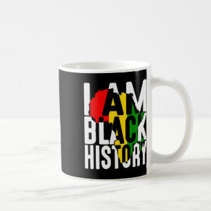 Ich bin schwarze Geschichte mit Karte von Afrika - Kaffeetasse