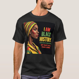 Ich bin schwarze Geschichte Monat afrikanische Fra T-Shirt
