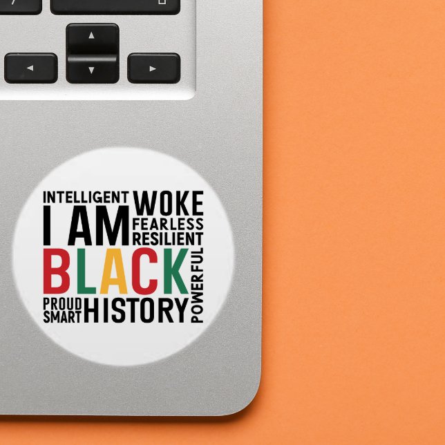 Ich bin schwarze Geschichte Runder Aufkleber (Von Creator hochgeladen)