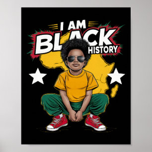 Ich bin Schwarze Geschichte Schwarzer König Sungle Poster