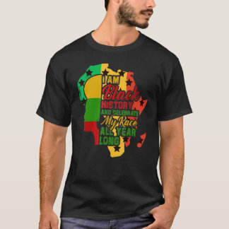Ich bin schwarze Geschichte und feiere meine Rasse T-Shirt
