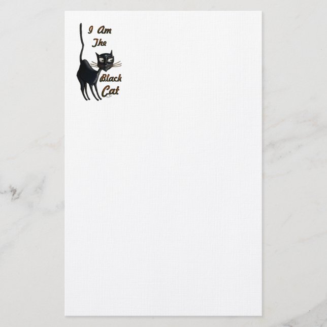 Ich bin schwarze Katze Stationery Briefpapier (Vorderseite)