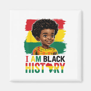 Ich bin Schwarzer Geschichte Afro-Junge Little Mel Magnet