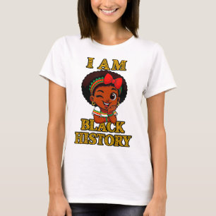 Ich bin Schwarzer Geschichtsmonat 2026 Süße Afro-M T-Shirt