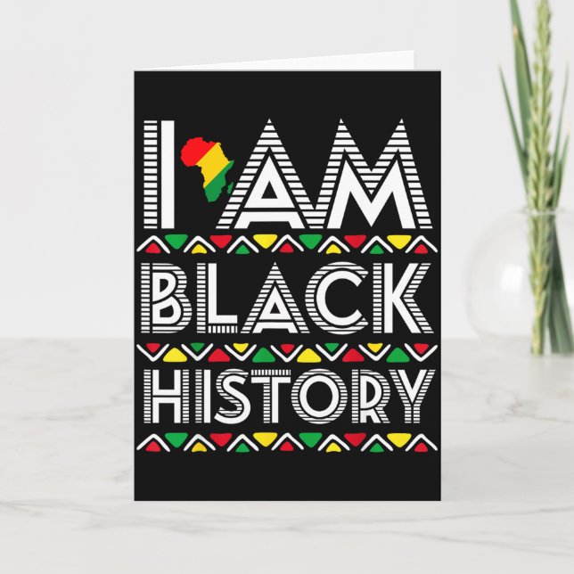 Ich bin Schwarzer Geschichtsmonat Afrika Aborigina Karte (Vorderseite)