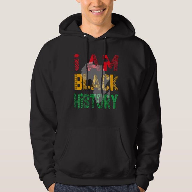 Ich bin schwarzer Geschichtsmonat, afrikanischer a Hoodie (Vorderseite)