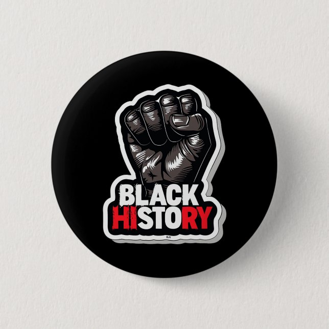 Ich bin Schwarzer Geschichtsmonat Afrikanischer St Button (Vorderseite)