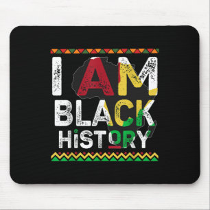Ich bin Schwarzer Geschichtsmonat Afrikanischer St Mousepad