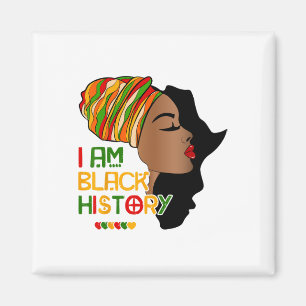 Ich bin Schwarzer Geschichtsmonat Afroamerikanisch Magnet