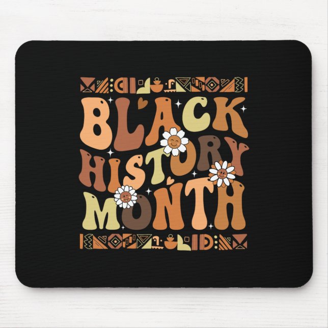 Ich bin Schwarzer Geschichtsmonat Afroamerikanisch Mousepad (Vorne)