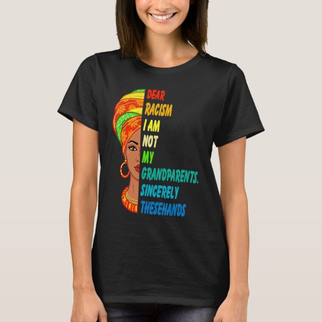 Ich bin Schwarzer Geschichtsmonat Schwarze Königin T-Shirt (Vorderseite)