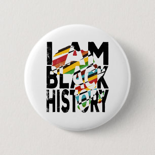 Ich bin schwarzer Geschichtsmonat schwarzer Stolz Button