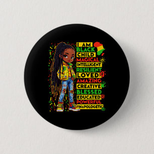 Ich bin Schwarzes Kind Geschichtsmonat Afroamerika Button