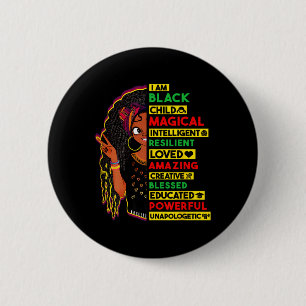 Ich bin Schwarzes Kind Geschichtsmonat Afroamerika Button