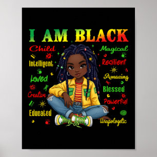 Ich bin Schwarzes Kind Geschichtsmonat Afroamerika Poster