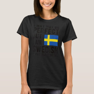 Ich bin schwedische Flagge Schweden Heritage Schwe T-Shirt