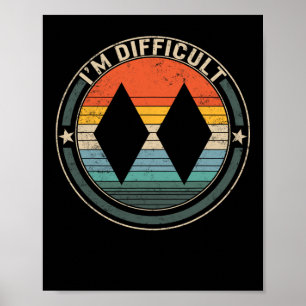 Ich bin schwer doppelt schwarze Diamanten Ski-Trac Poster