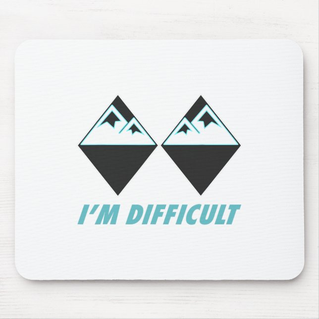 Ich bin schwer Ski Double Black Diamonds Colorado  Mousepad (Vorne)