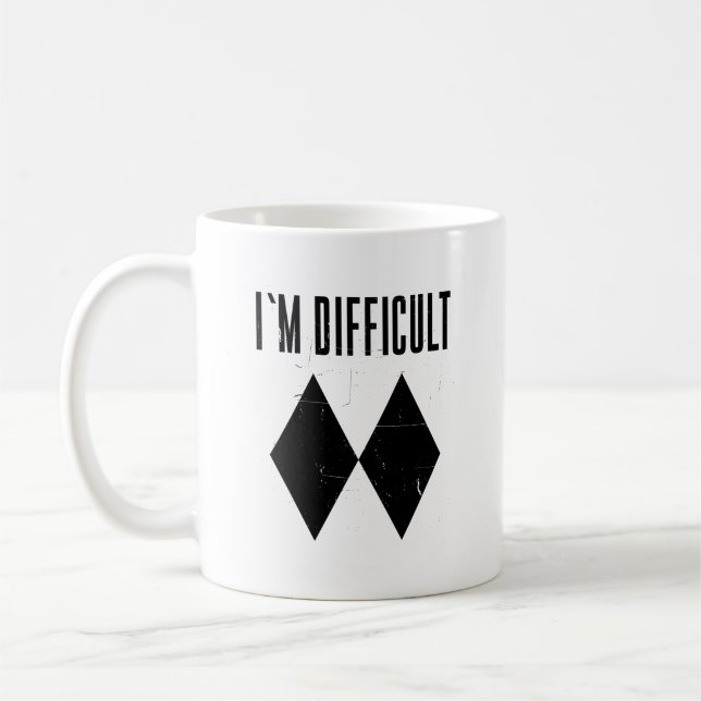 Ich bin schwer Skifahren doppelte schwarze Diamant Kaffeetasse (Links)