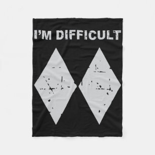 Ich bin Schwierig Lustige Schwarze Diamanten Skifa Fleecedecke