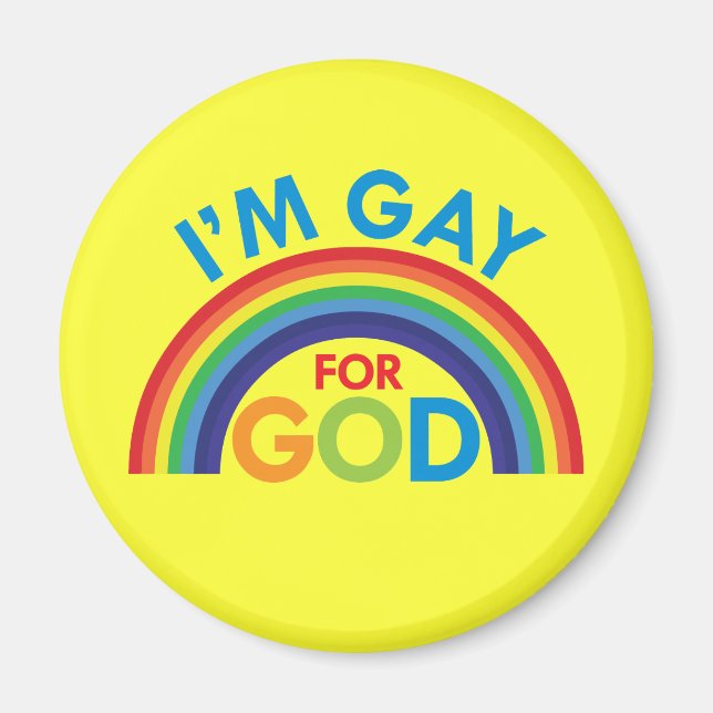 Ich bin schwul für Gott Magnet (Vorne)
