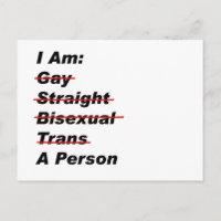Ich bin schwul, gerade, bisexuell, Trans, eine Per
