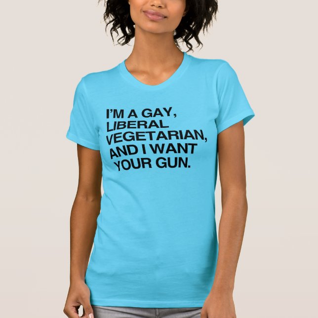 Ich bin schwul, liberal T-Shirt (Vorderseite)