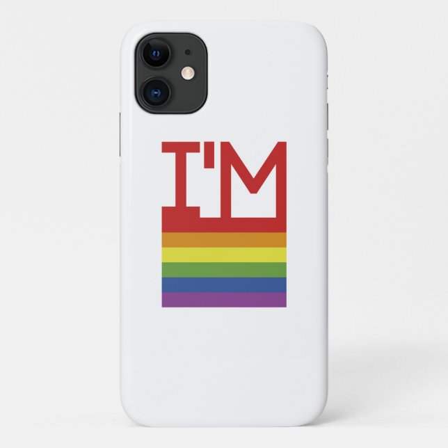Ich bin schwul| Regenbogenflagge Case-Mate iPhone Hülle (Rückseite)