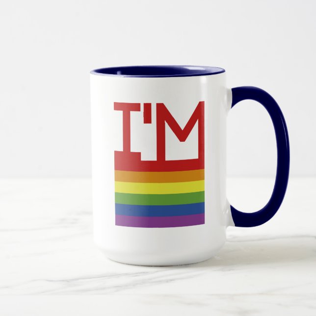 Ich bin schwul| Regenbogenflagge Tasse (Rechts)